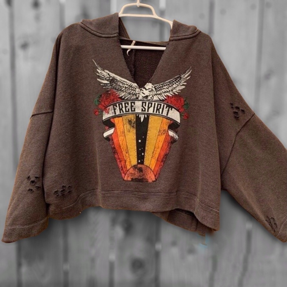 SEARCHING FOR Free People Free Spirit Hooded Sweatshirt